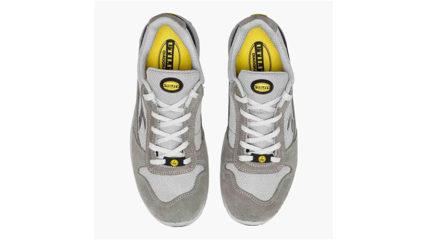 Scarpe sportive antinfortunistiche Diadora Utility RUN TEXT LOW S1P SRC ESD, , Unisex tg. 35, col. Grigio, con puntale