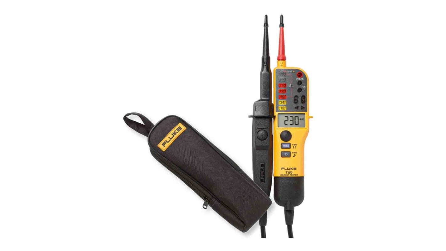 Fluke T150, LED Voltage tester, 690V ac/dc, Continuity Check, Battery Powered, CAT III 690V