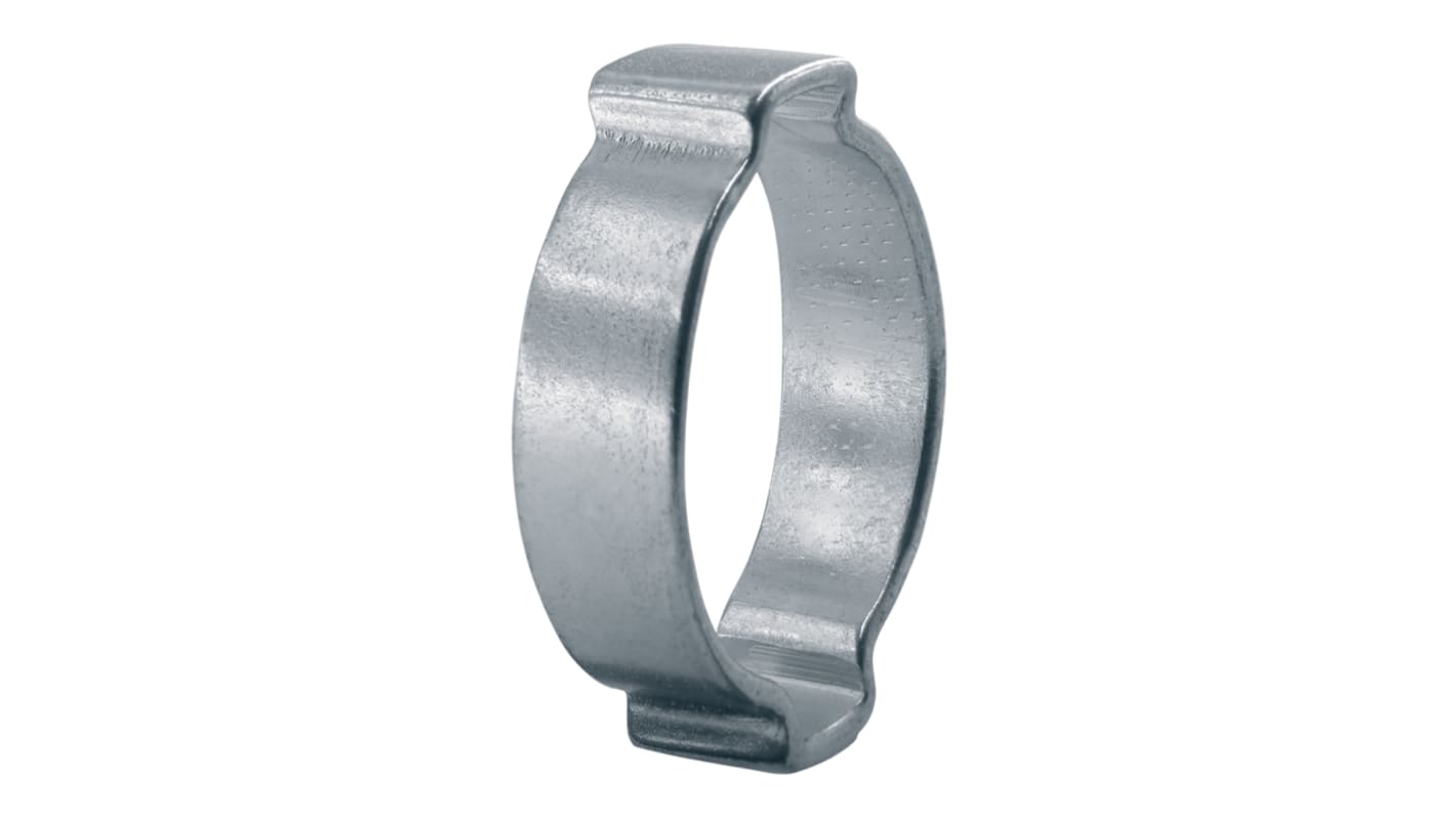Oetiker Zinc Plated Steel O Clip, 7.5mm Band Width, 13 → 15mm ID