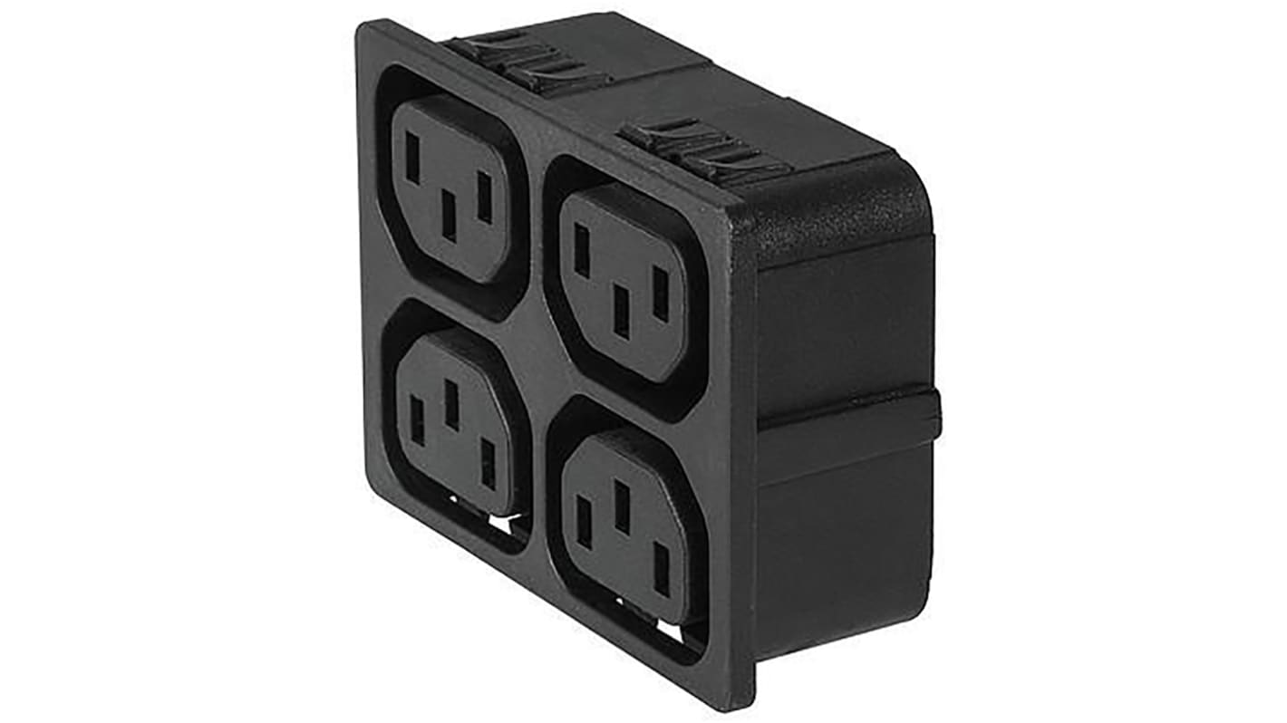 3103839 Schurter F Panel Mount IEC Connector Socket, 10A, 250 V RS