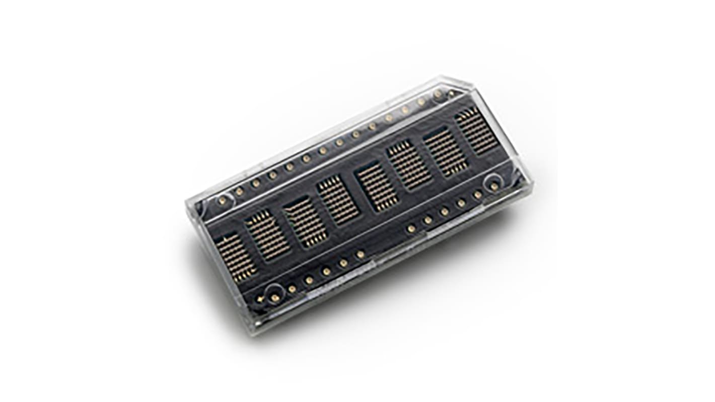 Display LED, matriz de puntos Broadcom de 8 caract., Verde, Vf= 4,5→ 5,5 V., mont. pasante