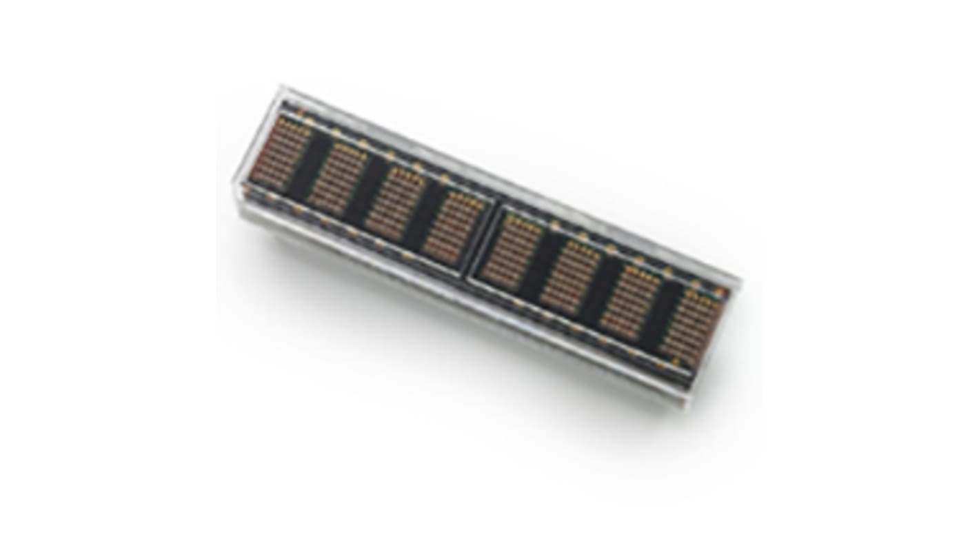 Display LED a matrice di punti Broadcom, 8 cifre, H. 4.6mm, 42.93 x 11.43 x 5.31mm, 7,5 mcd (tip., col. Rosso