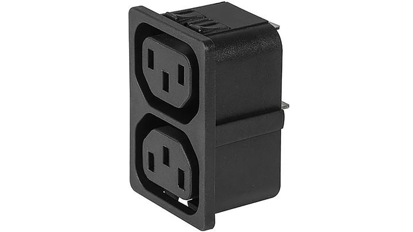 Schurter F Panel Mount IEC Connector Socket, 10A, 250 V