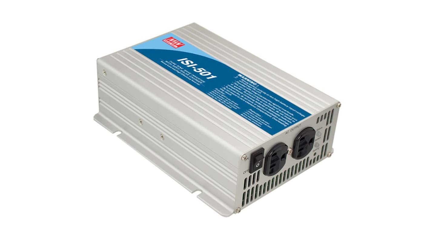 MEAN WELL 450W Fixed Installation DC-AC Power Inverter, 10.5 → 15V dc Input, 110V ac Output