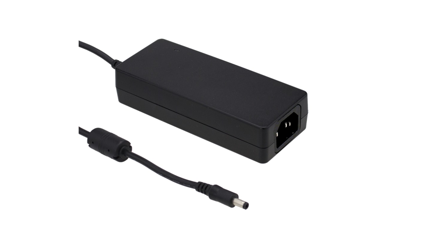 MEAN WELL 80W Power Brick AC/DC Adapter 12V dc Output, 6.67A Output