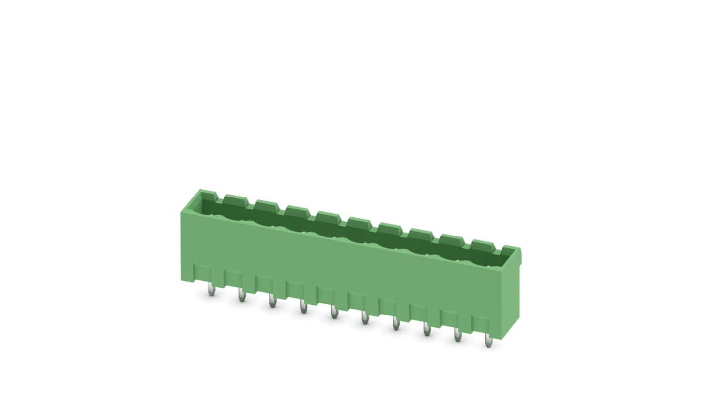 Phoenix Contact 5.08mm Pitch 10 Way Pluggable Terminal Block, Header, Wave Soldering, Solder Termination