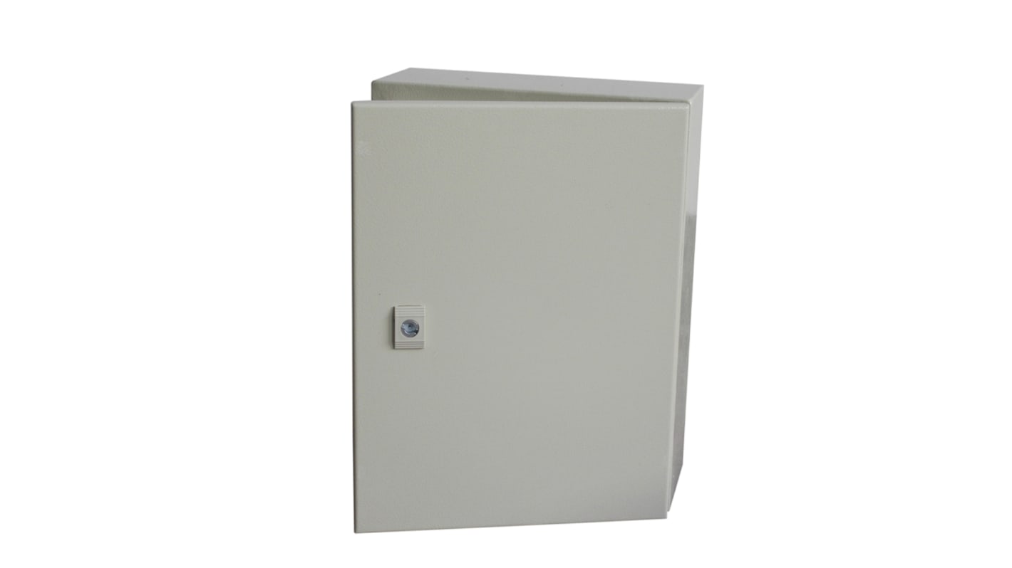 Caja de pared RS PRO de Acero RAL 7032, con placa de montaje, 300 x 400 x 150mm, IP66