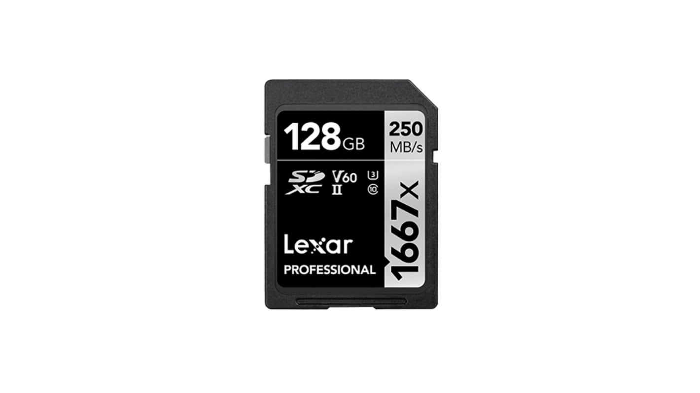 Lexar 128 GB SDXC SD Card, Class 10, UHS II (U3)