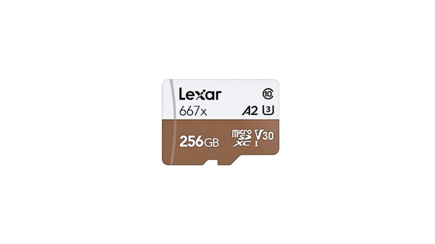 Lexar 256 GB MicroSDXC Micro SD Card, Class 10, UHS I (U3)