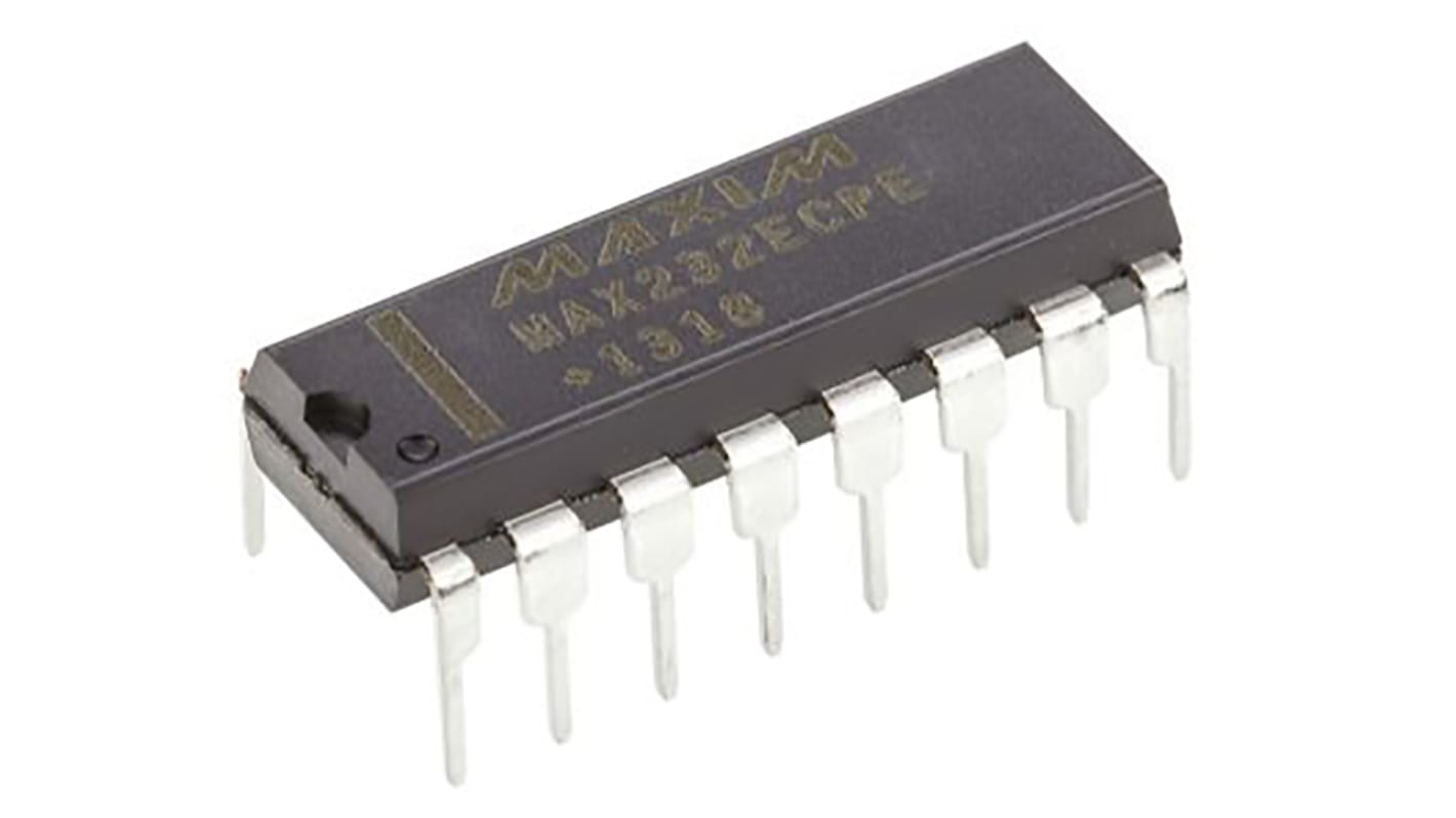 Maxim Integrated MAX232ECPE+ Line Transceiver, 16-Pin PDIP