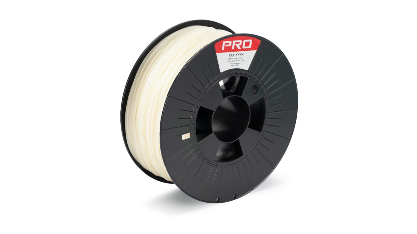 RS PRO PVA-M-Stützmaterial 3D-Drucker Filament zur Verwendung mit Doppelte Extrusion, Natur, 1.75mm, PVA-M, 1kg