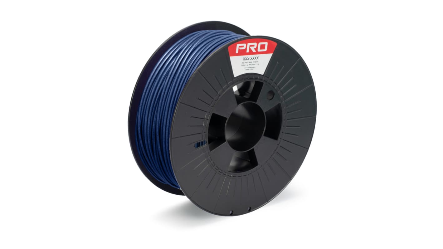 RS PRO PLA 3D-Drucker Filament zur Verwendung mit Gängige Desktop-3D-Drucker, Blau, 2.85mm, FDM, 1kg