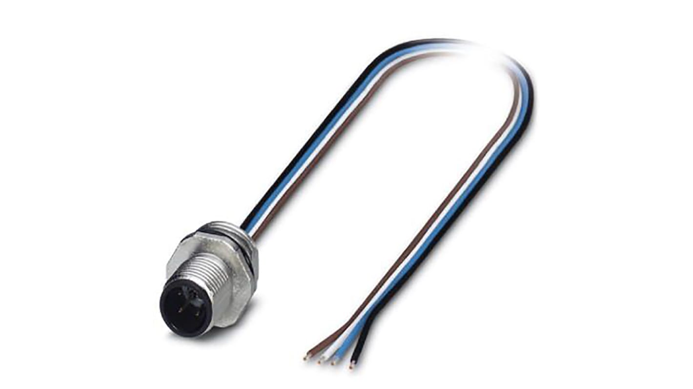 Phoenix Contact Male 4 way M12 to Sensor Actuator Cable, 500mm