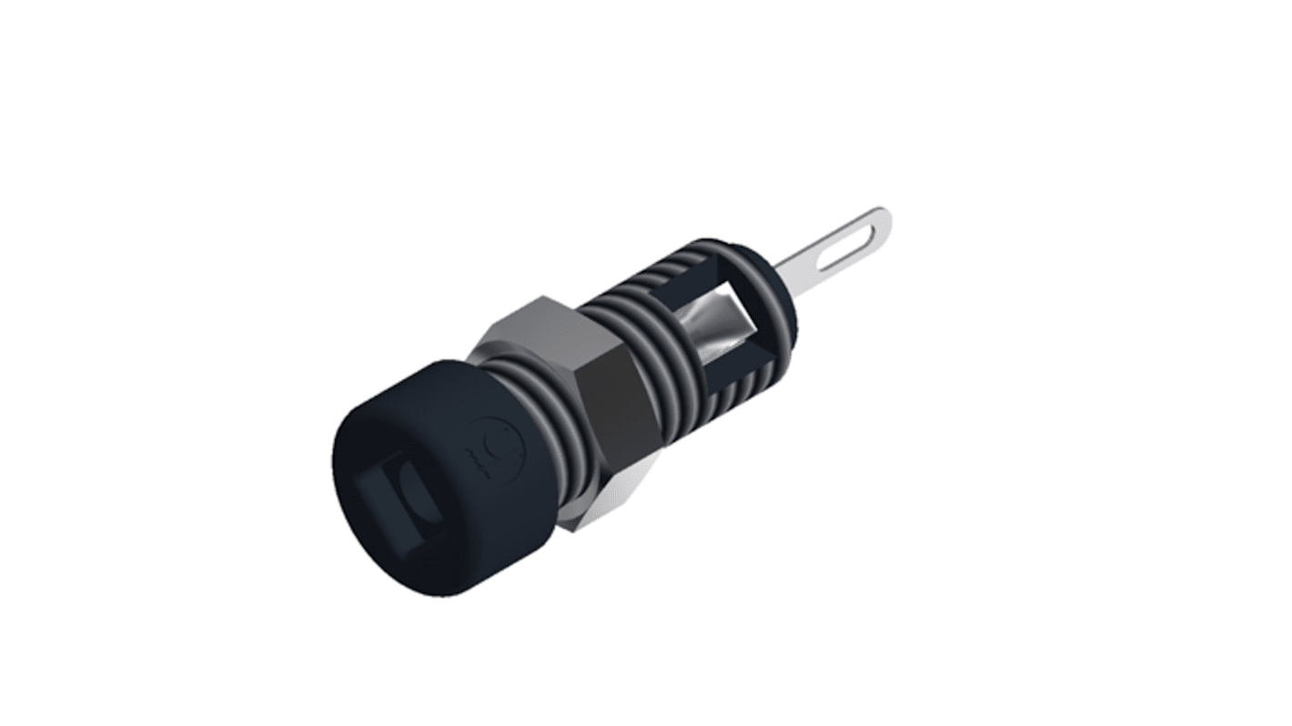 Hirschmann Test & Measurement Grey Female Banana Socket, 2mm Connector, Solder Termination, 6A, 60V dc, Nickel, Tin