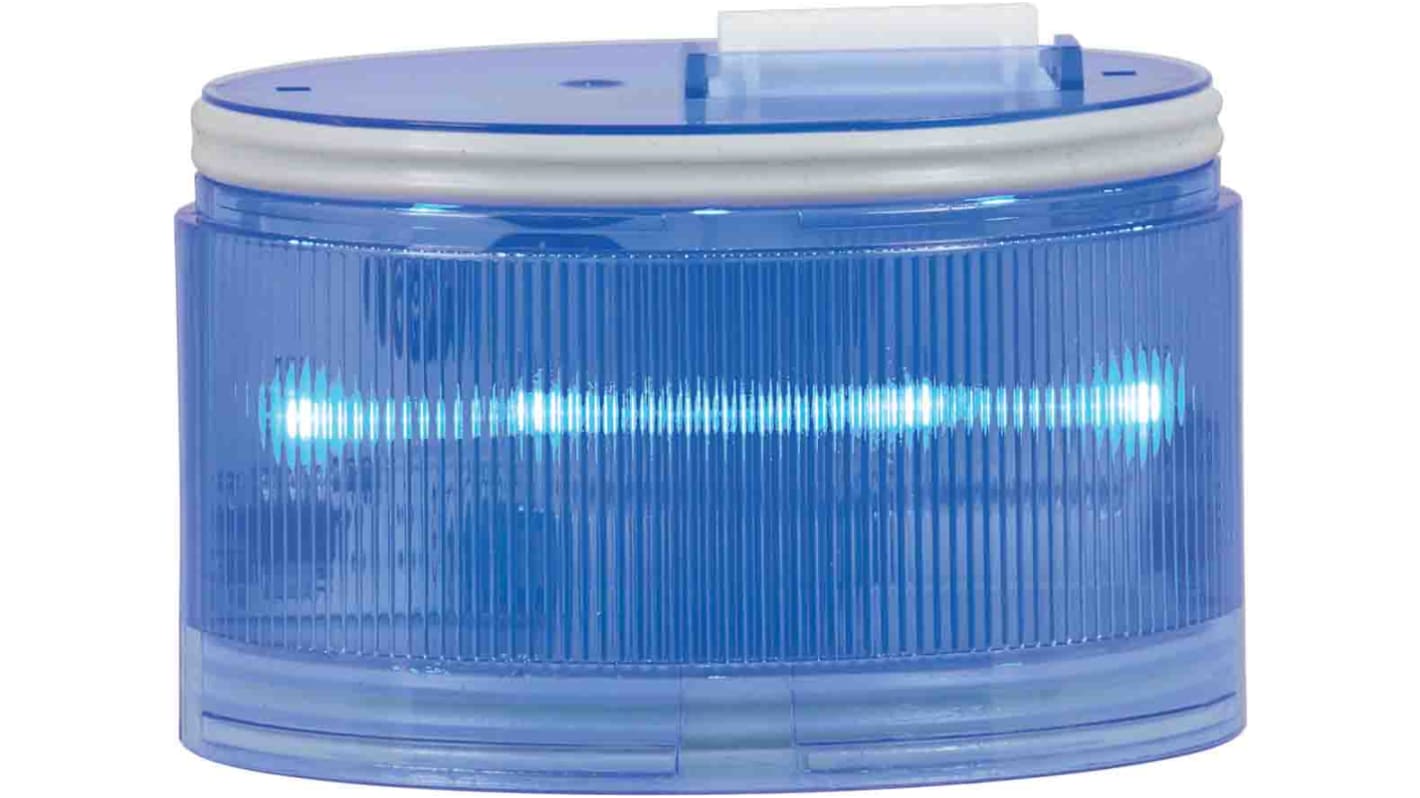 Elemento luminoso RS PRO intermitente o constante, LED, Azul, Ø 70mm, alim. 24 Vac / dc, 240 Vac