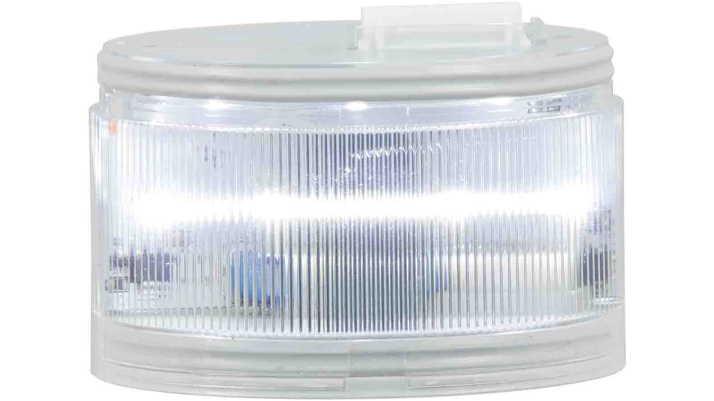 Elemento luminoso lampeggiante RS PRO, Trasparente, 24 V c.a./c.c., 240 V c.a., Ø base 70mm, h 43mm