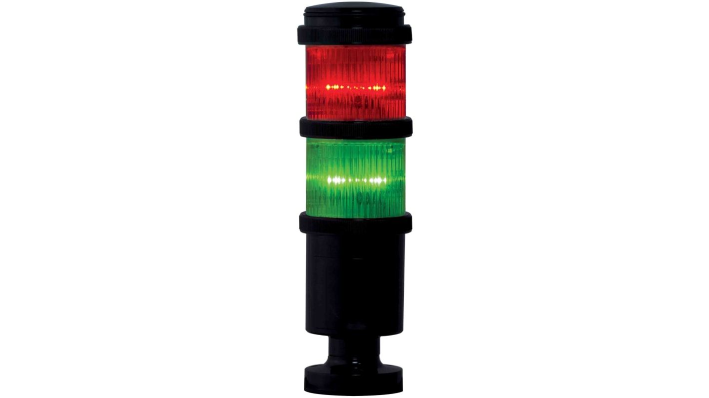 Torretta di segnalazione RS PRO, 110 V c.a., LED, lenti Rosso/Verde