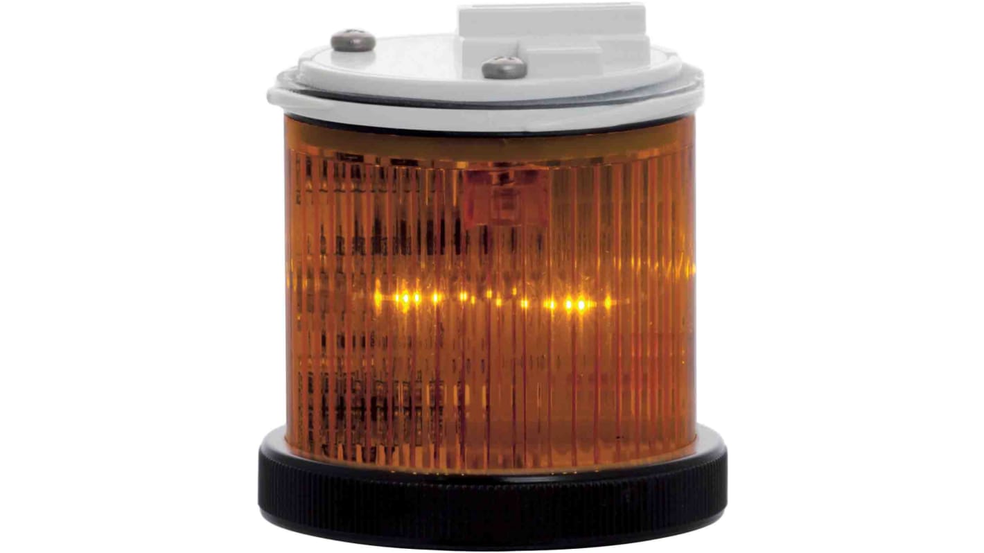 RS PRO Amber Multiple Effect Beacon Unit, 24 V ac/dc, LED Bulb, AC, DC, IP66