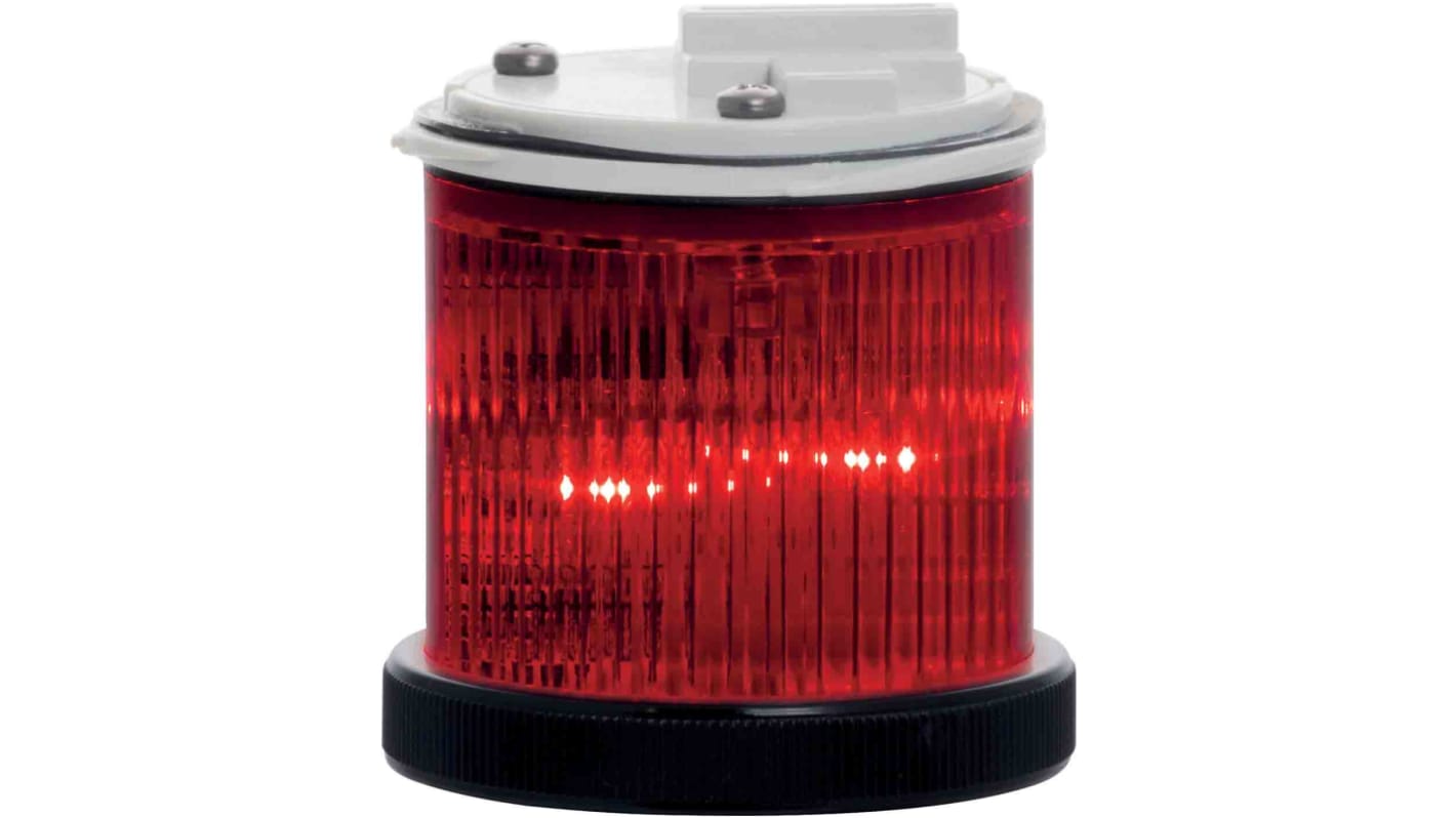 Elemento luminoso RS PRO intermitente o constante, LED, Rojo, Ø 55mm, alim. 24 V ac / dc