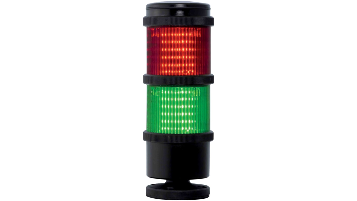 Torretta di segnalazione RS PRO, 24 V ca/cc, LED, lenti Rosso/Verde