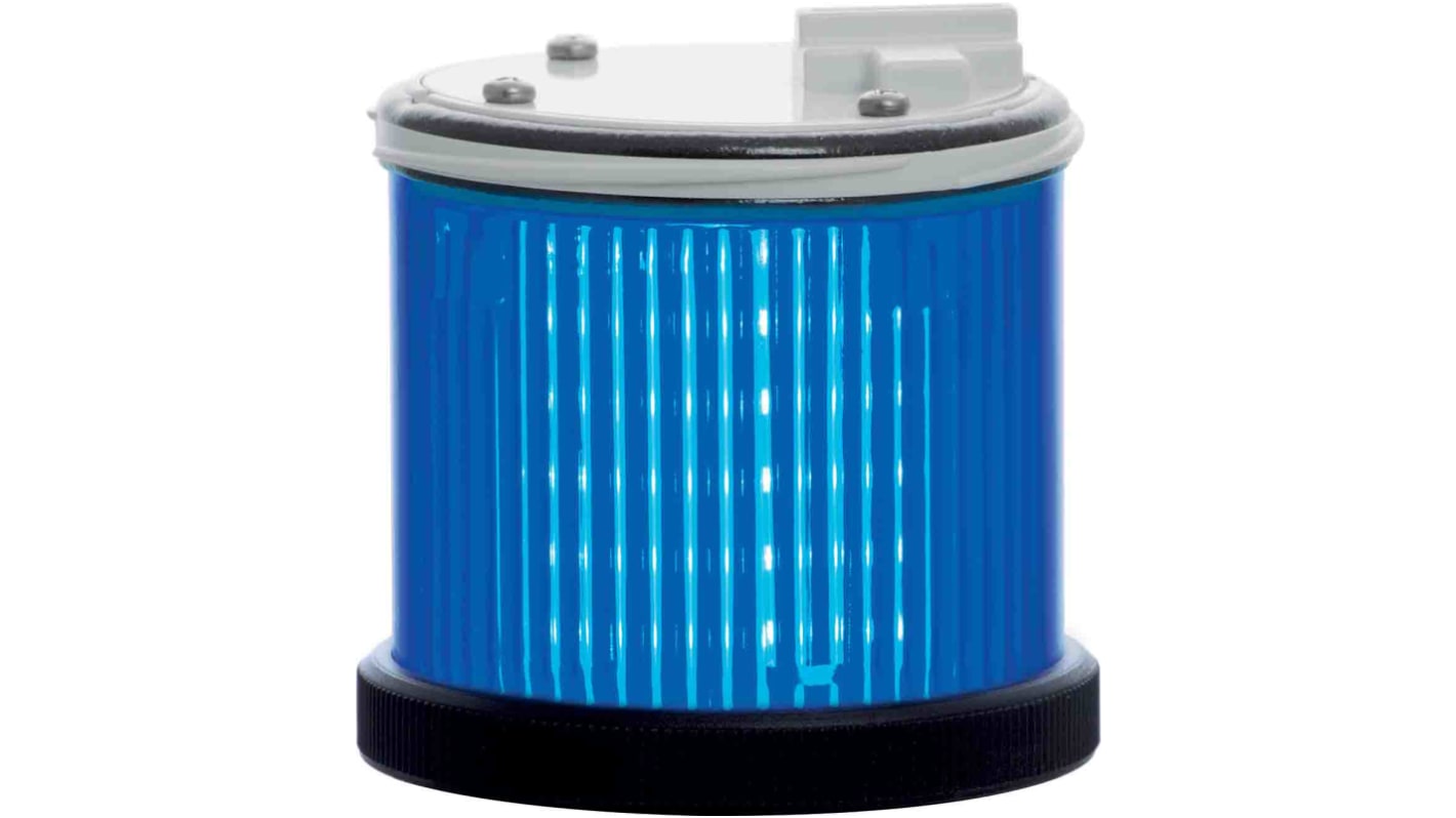 Kék LED Fénymodul, Kék burkolat, alsó rész Ø: 75mm, 24 V AC/DC