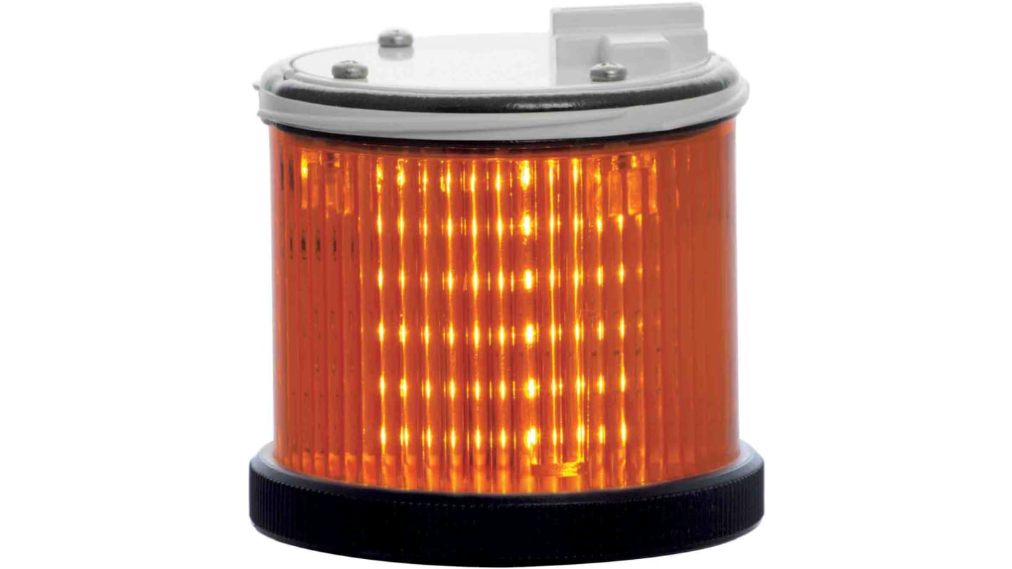 RS PRO Amber Steady Effect Steady Light Element, 24 V ac/dc, LED Bulb, AC, DC, IP66