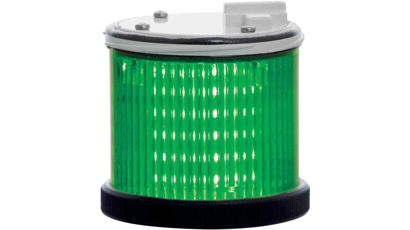 Elemento luce fissa RS PRO, Verde, 110 V c.a., Ø base 75mm, h 59mm