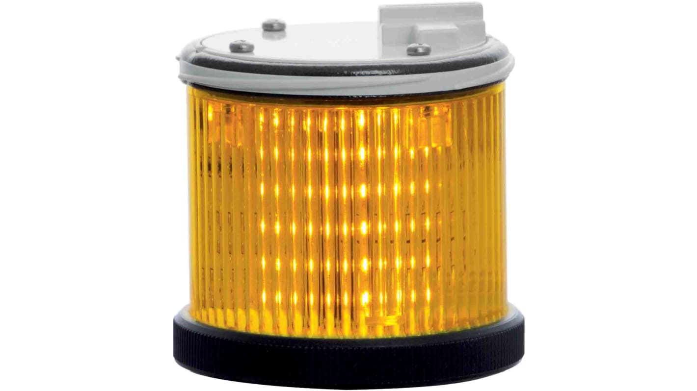 RS PRO Signalleuchte Blitz-/Dauer-Licht Gelb, 24 V ac/dc, 75mm x 59mm