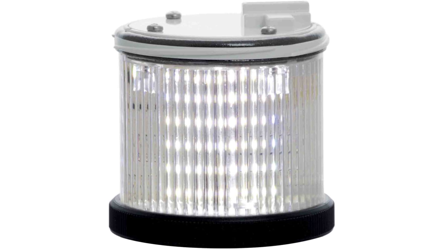 RS PRO Clear Multiple Effect Beacon Unit, 24 V ac/dc, LED Bulb, AC, DC, IP66