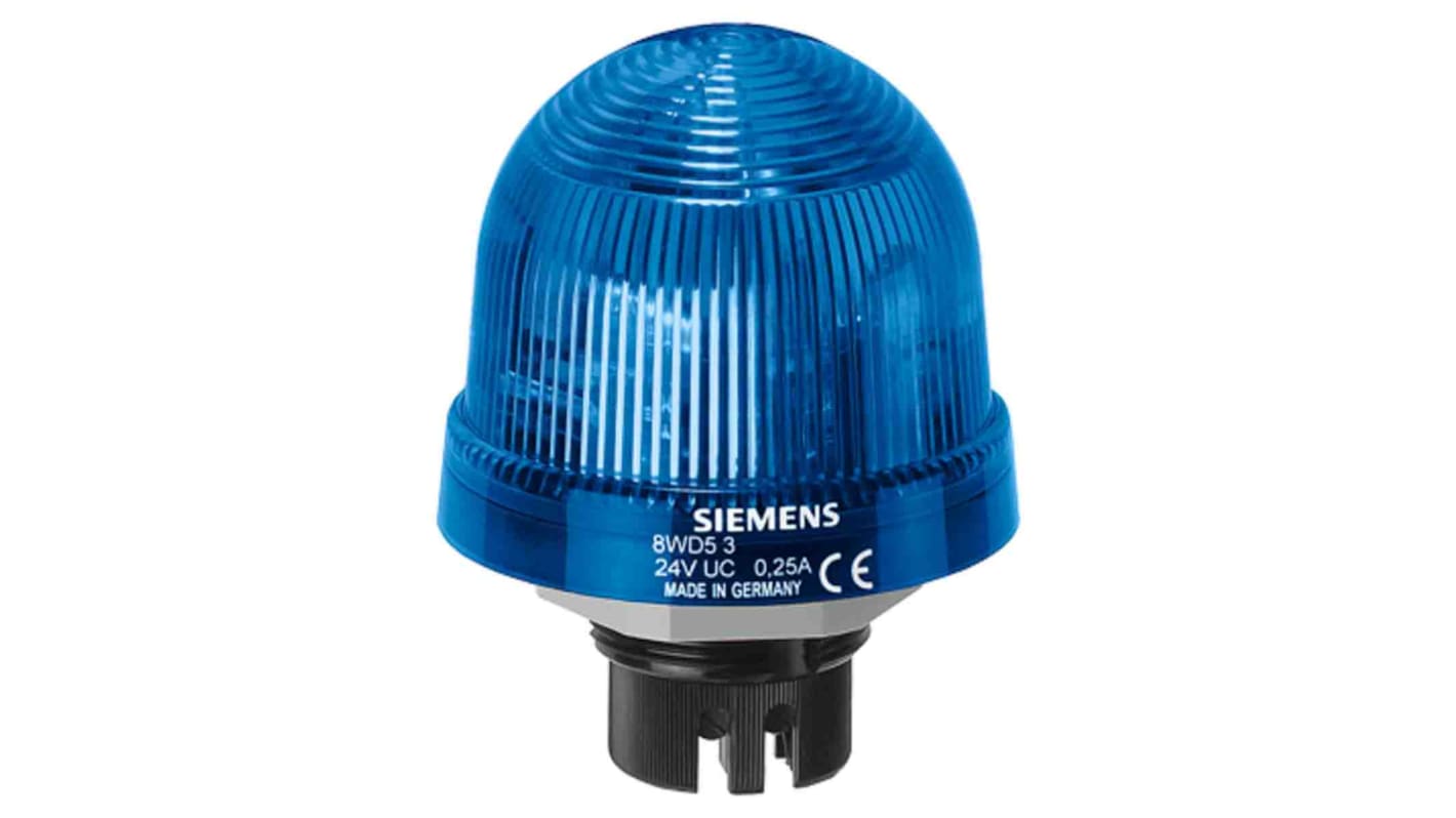 Siemens, Xenon Blitz Signalleuchte Blau, 24 V dc, Ø 75mm x 96.5mm