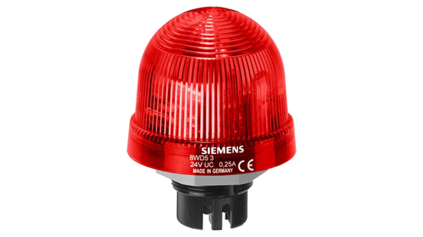 Siemens, Xenon Blitz Signalleuchte Rot, 115 V ac, Ø 75mm x 96.5mm