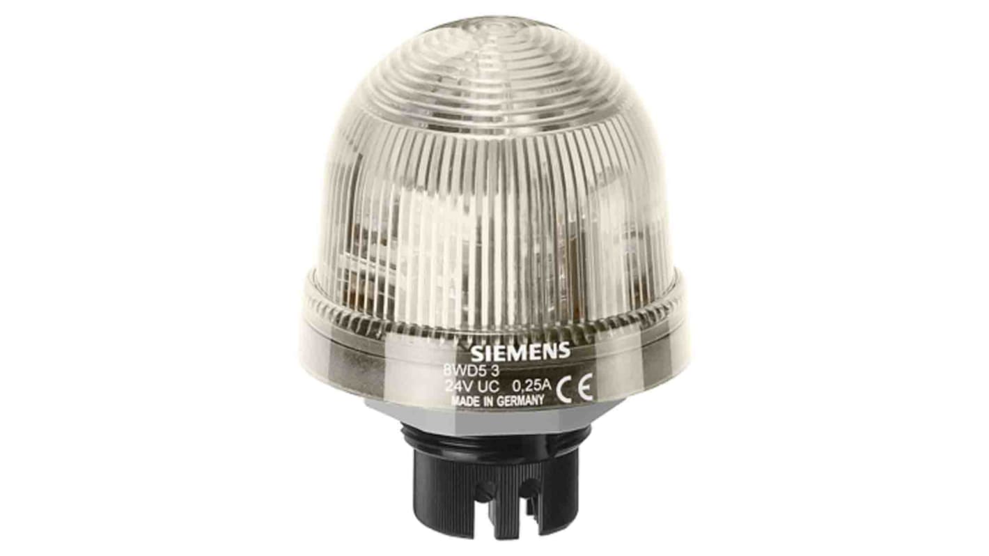 Siemens Clear Flashing Beacon, 115 V ac, Bayonet Mount, Xenon Bulb, IP65