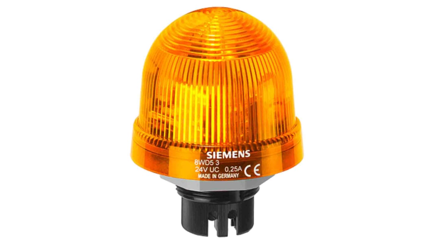 Siemens, Xenon Blitz Signalleuchte Gelb, 24 V dc, Ø 75mm x 96.5mm