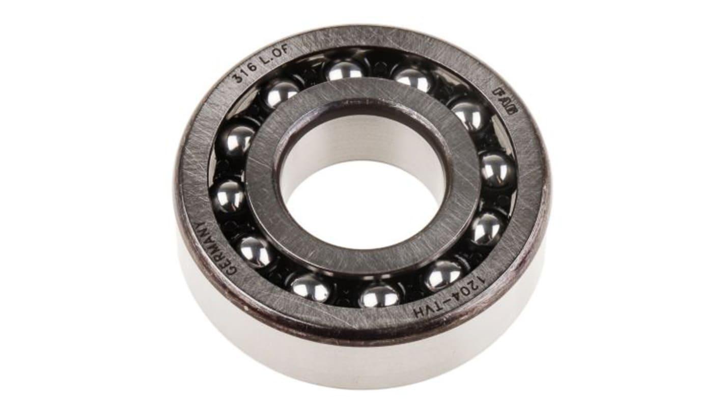 FAG 1204-TVH-C3 Self Aligning Ball Bearing- Open Type 20mm I.D, 47mm O.D