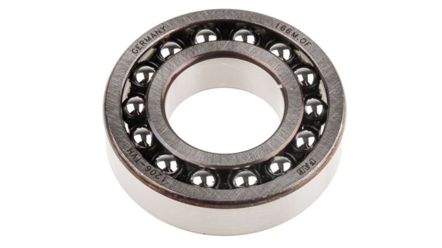 FAG 1206-K-TVH-C3 Self Aligning Ball Bearing- Open Type 30mm I.D, 62mm O.D