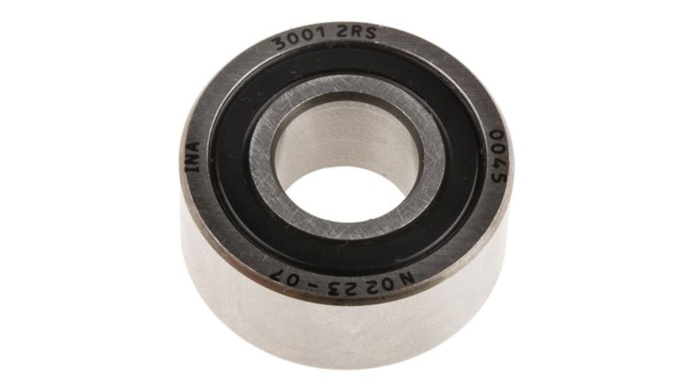 FAG 3000-2RS Double Row Angular Contact Ball Bearing- Both Sides Sealed 10mm I.D, 26mm O.D