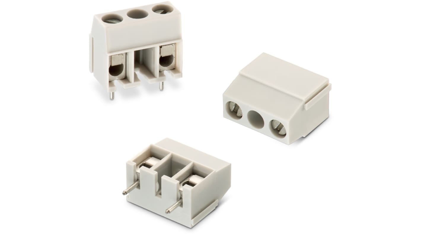 Wurth Elektronik 1348 Series PCB Terminal Block, 2-Contact, 10mm Pitch, Through Hole Mount, 1-Row, Solder Termination