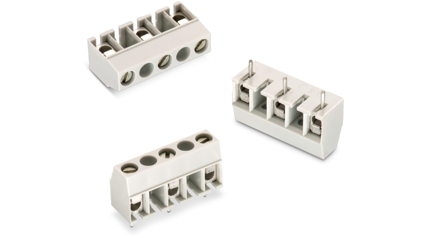 Wurth Elektronik 1368 Series PCB Terminal Block, 3-Contact, 10mm Pitch, Through Hole Mount, 1-Row, Solder Termination