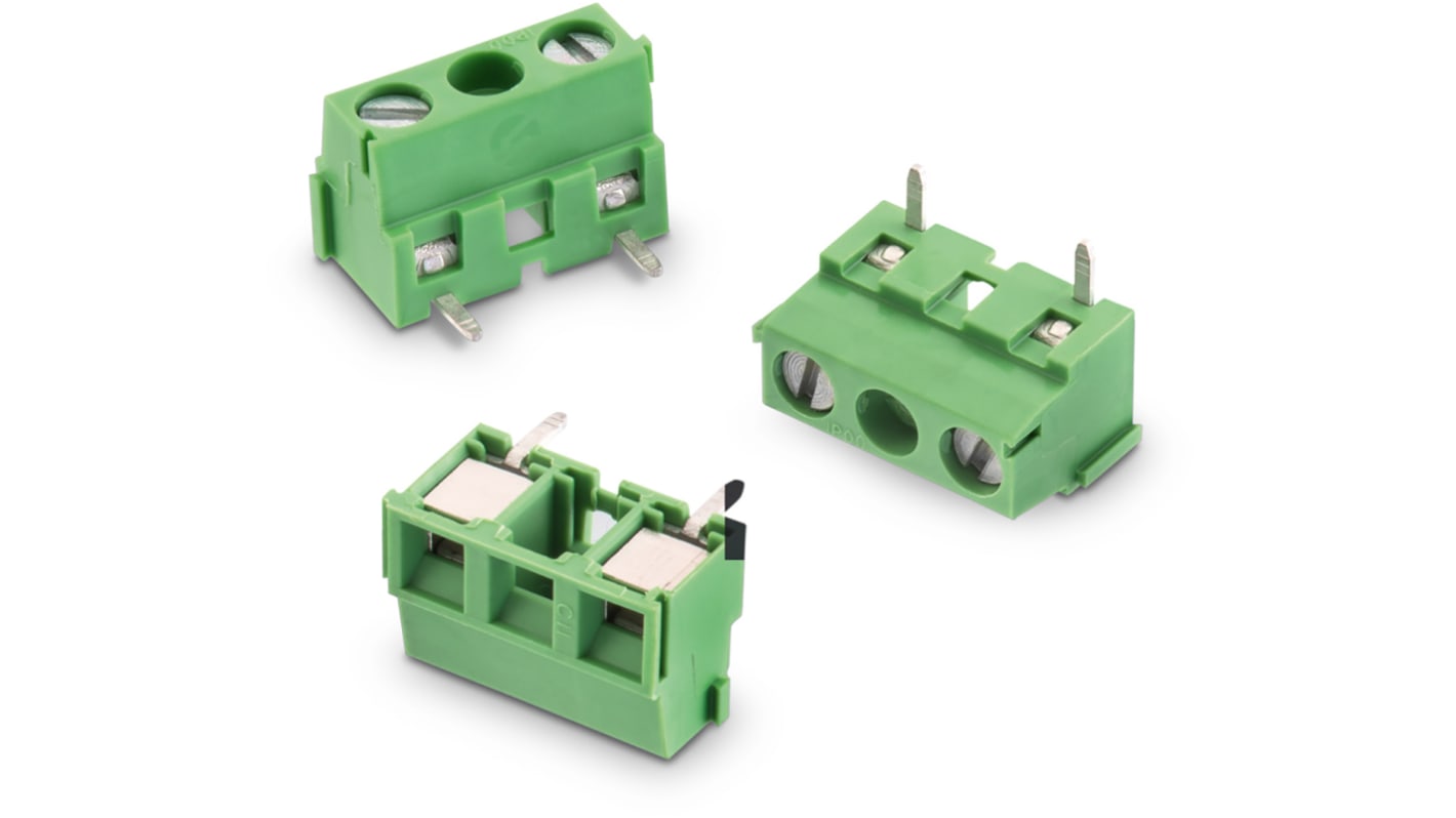 Wurth Elektronik 2136 Series PCB Terminal Block, 1-Contact, Through Hole Mount, 1-Row, Solder Termination