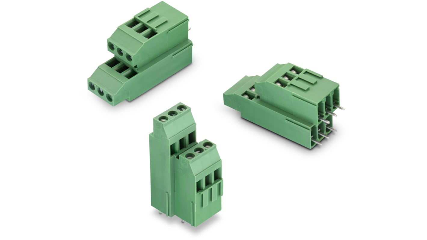 Wurth Elektronik 2345 Series PCB Terminal Block, 4-Contact, 5.08mm Pitch, Through Hole Mount, 1-Row, Solder Termination