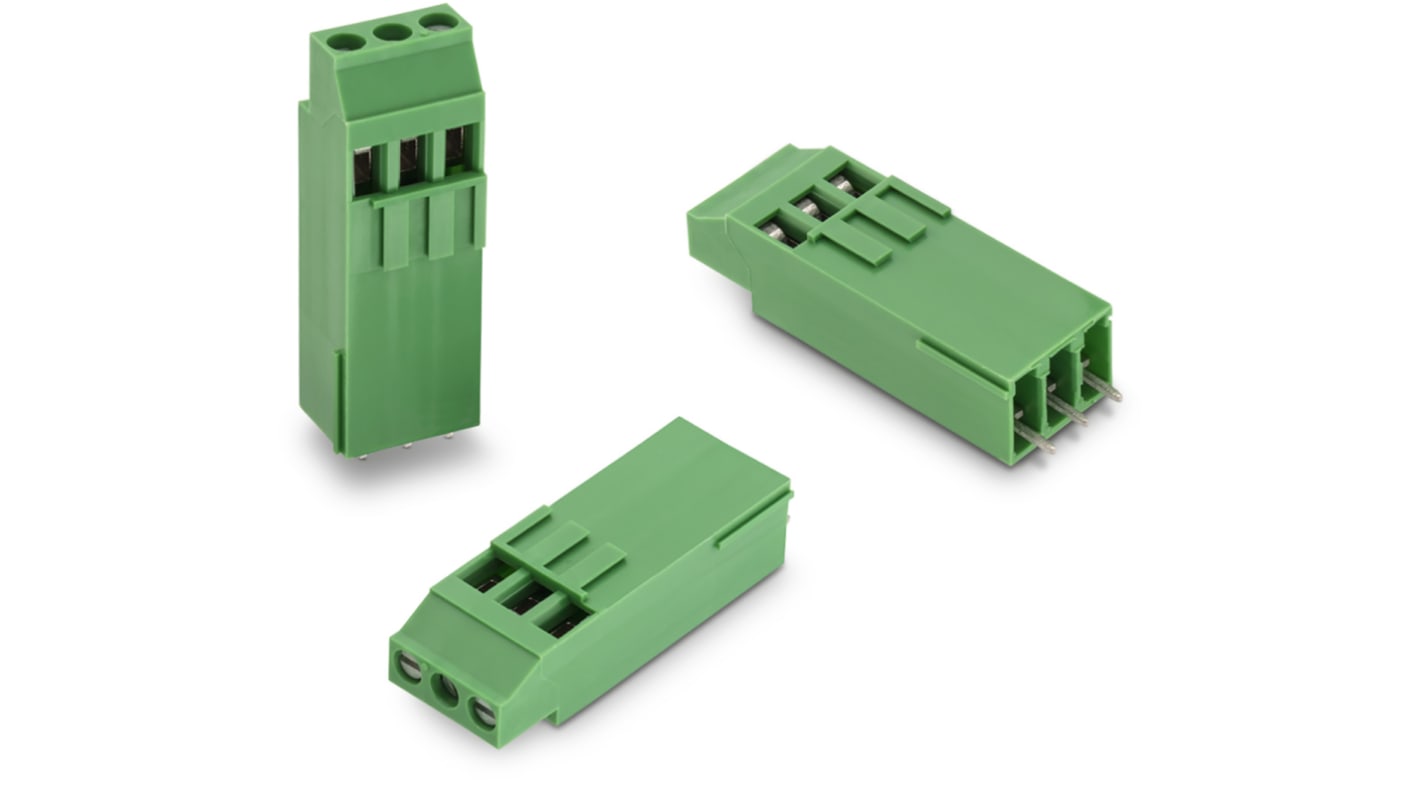 Wurth Elektronik 2356 Series PCB Terminal Block, 2-Contact, 10.16mm Pitch, Through Hole Mount, 1-Row, Solder Termination