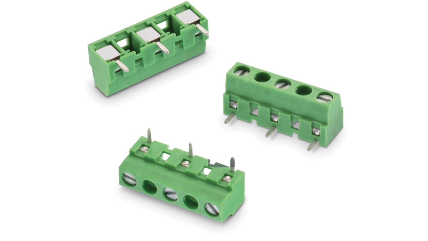 Morsettiera per circuito stampato Wurth Elektronik Maschio a 7 vie, 1 fila, passo 10mm, Montaggio PCB