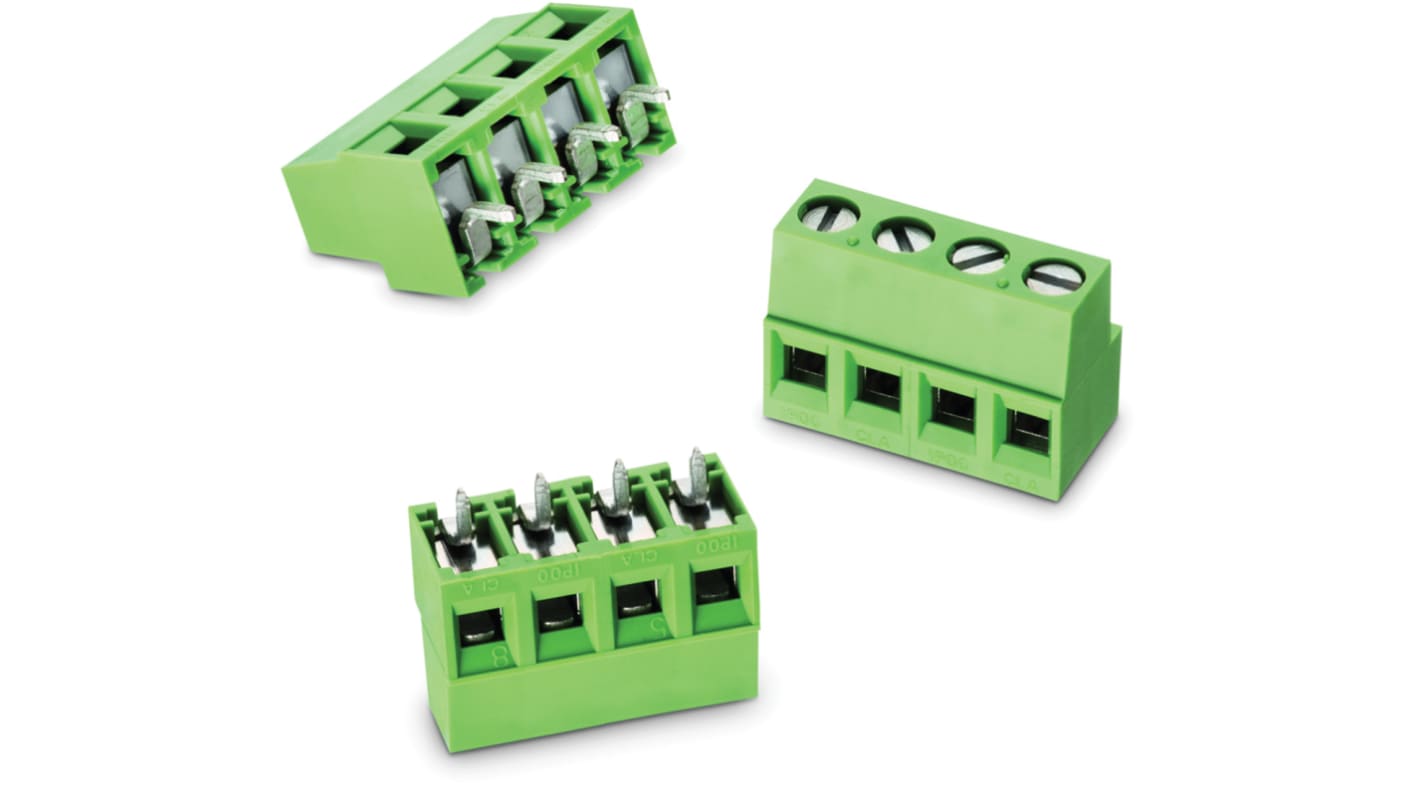 Wurth Elektronik 2425 Series PCB Terminal Block, 6-Contact, 5.08mm Pitch, PCB Mount, 1-Row, Solder Termination