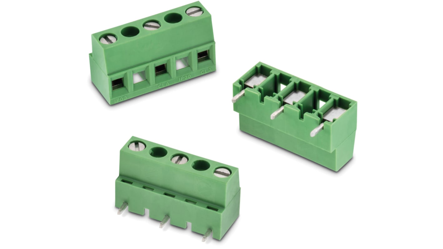 Wurth Elektronik 2428 Series PCB Terminal Block, 3-Contact, 10mm Pitch, PCB Mount, 1-Row, Solder Termination