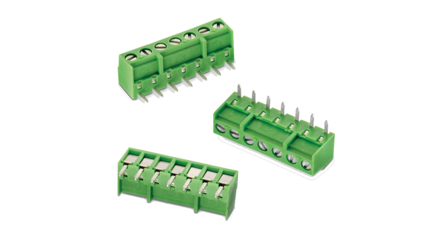 Wurth Elektronik 2433 Series PCB Terminal Block, 4-Contact, 3.81mm Pitch, PCB Mount, 1-Row, Solder Termination