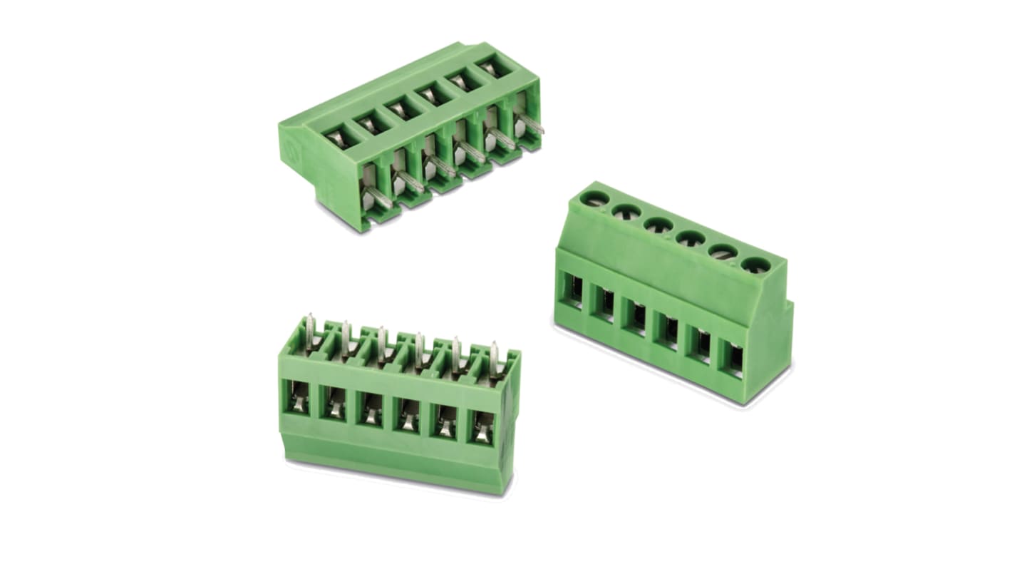 Wurth Elektronik 2445 Series PCB Terminal Block, 5-Contact, 5.08mm Pitch, PCB Mount, 1-Row, Solder Termination