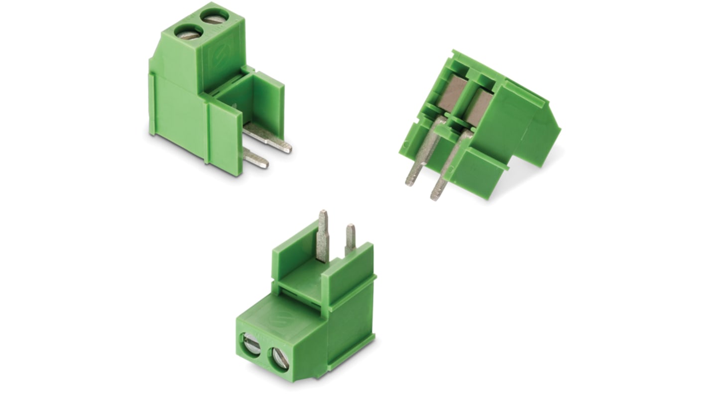 Wurth Elektronik 2527 Series PCB Terminal Block, 3-Contact, 5mm Pitch, PCB Mount, 1-Row, Solder Termination