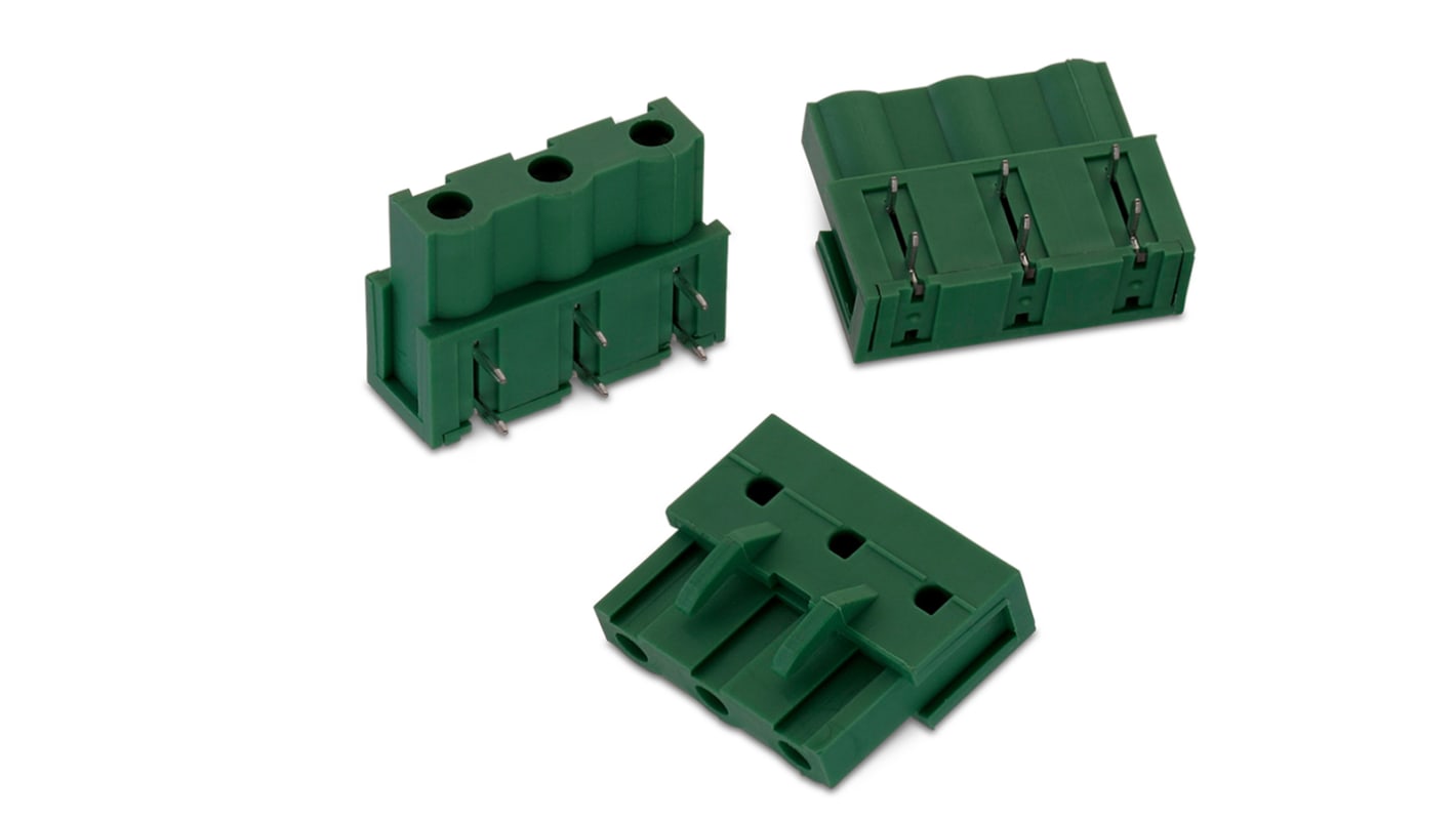 Wurth Elektronik 7.62mm Pitch 7 Way Pluggable Terminal Block, Inverted Header, PCB Mount, Solder Termination