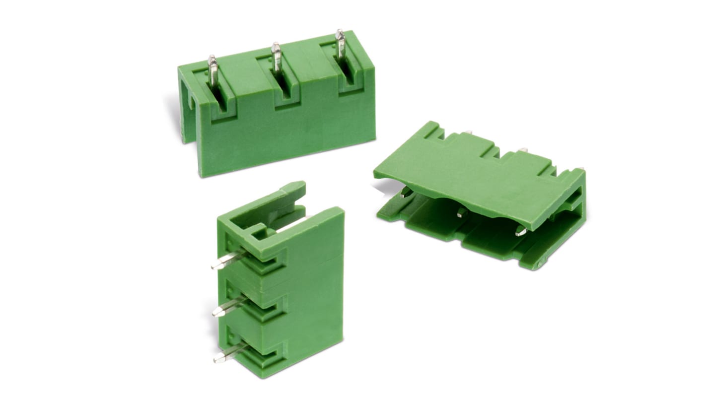 Wurth Elektronik 7.62mm Pitch 7 Way Pluggable Terminal Block, Header, PCB Mount, Solder Termination