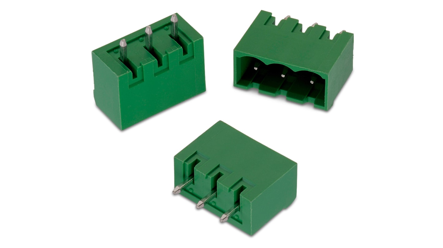 Wurth Elektronik 5.0mm Pitch 7 Way Pluggable Terminal Block, Header, PCB Mount, Solder Termination